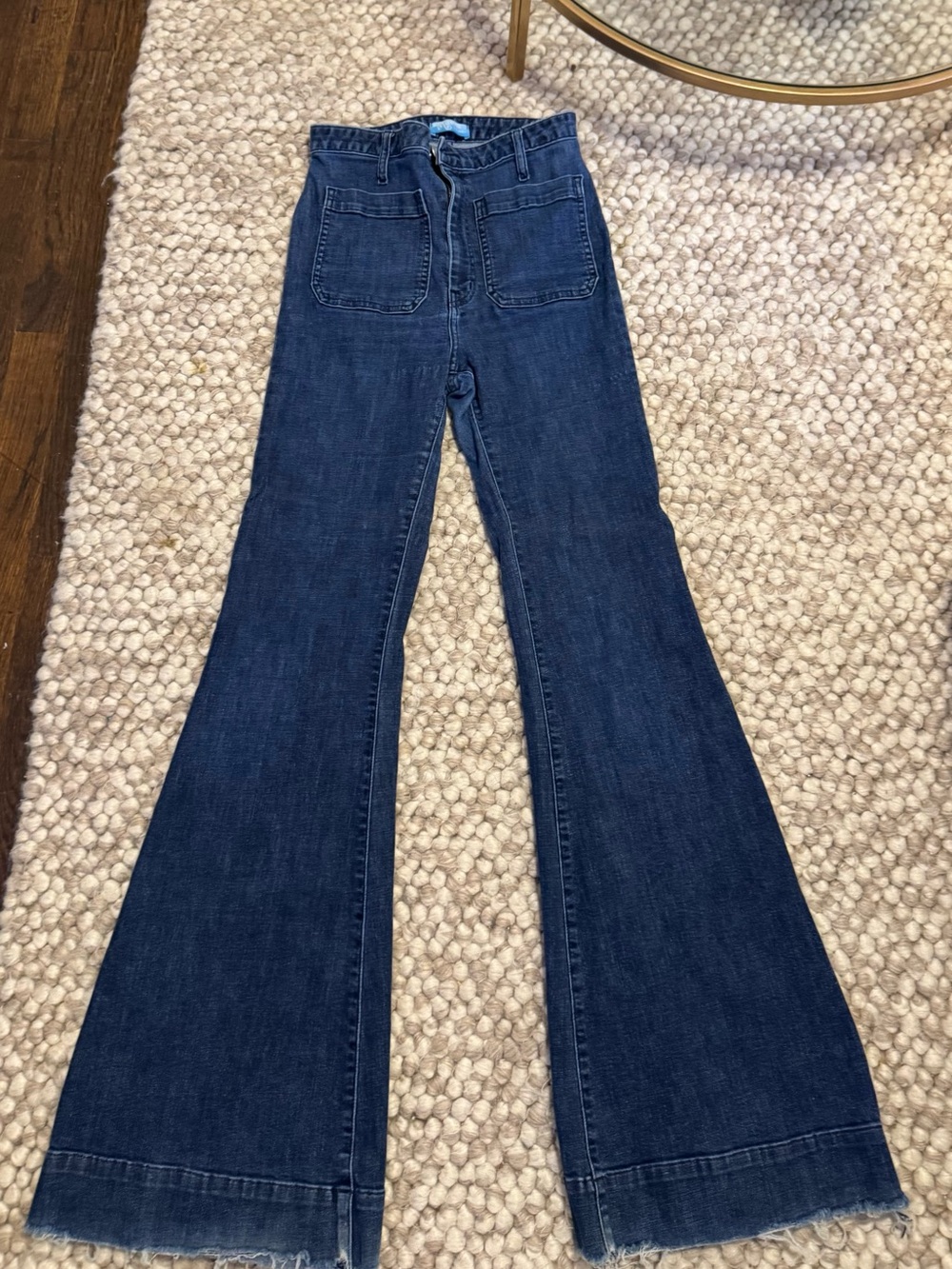 Show Me Your MuMu Dark Blue High-Rise Flare Jeans